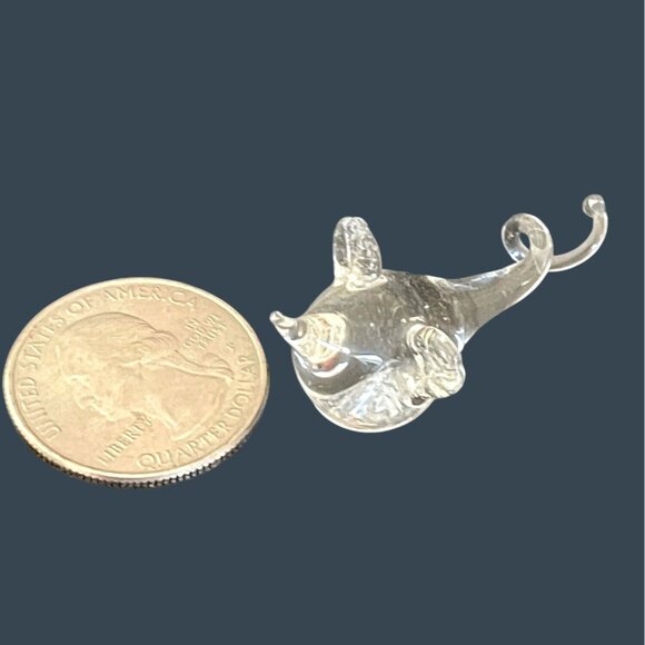 Clear Glass Hand Blown Set Cat & 2 Mice Collectible Kitty Kitten Mouse Figurine - Picture 4 of 11